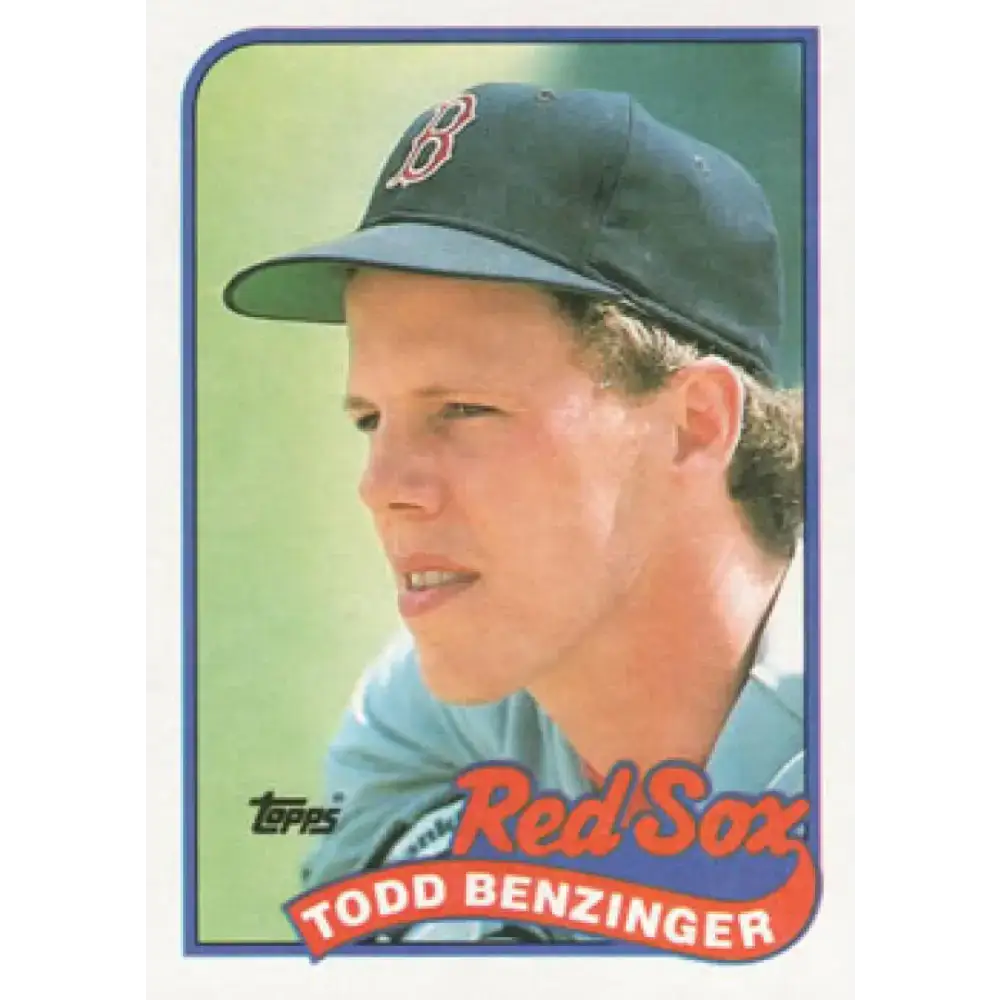 1989 Topps #493 Todd Benzinger NM-MT Boston Red Sox Baseball Card - Baseball Card Single
