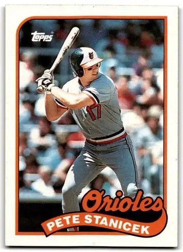 1989 Topps #497 Pete Stanicek NM Near Mint Orioles ID:43654 - Baseball Card Single