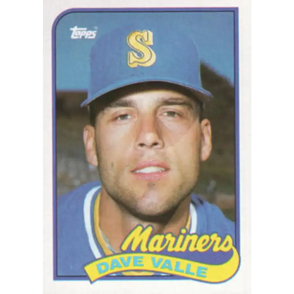1989 Topps #498 Dave Valle NM-MT Seattle Mariners Baseball Card - Baseball Card Single