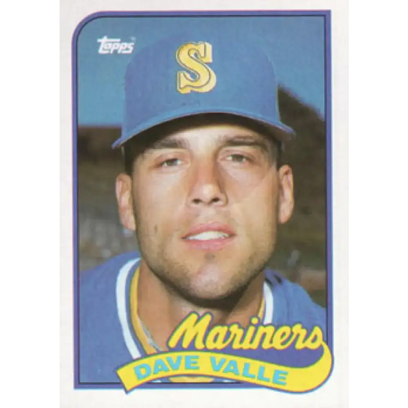 1989 Topps #498 Dave Valle NM-MT Seattle Mariners Baseball Card - Baseball Card Single