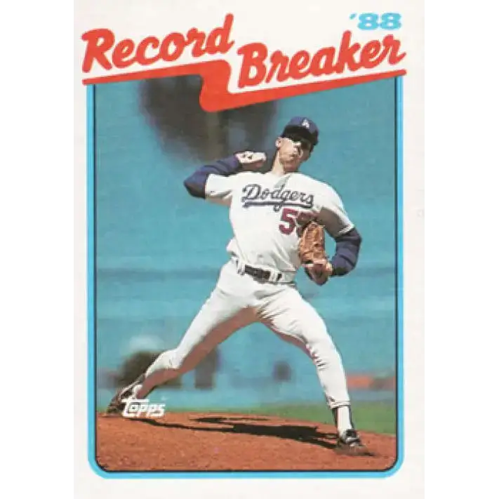 1989 Topps #5 Orel Hershiser RB NM-MT Los Angeles Dodgers Baseball Card - Baseball Card Single