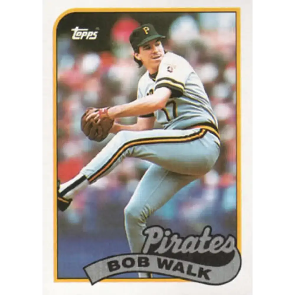 1989 Topps #504 Bob Walk NM-MT Pittsburgh Pirates Baseball Card - Baseball Card Single