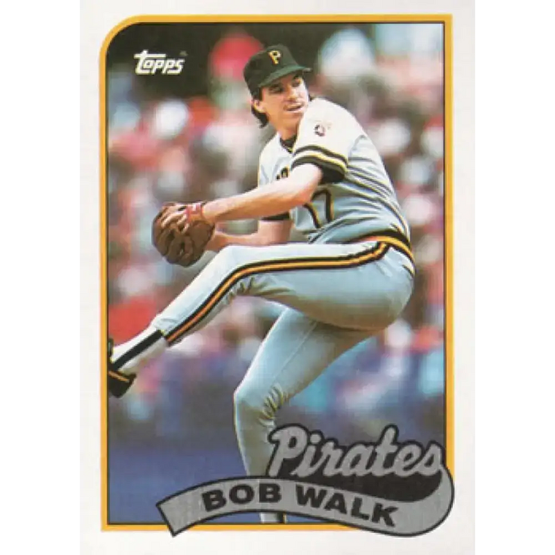 1989 Topps #504 Bob Walk NM-MT Pittsburgh Pirates Baseball Card - Baseball Card Single