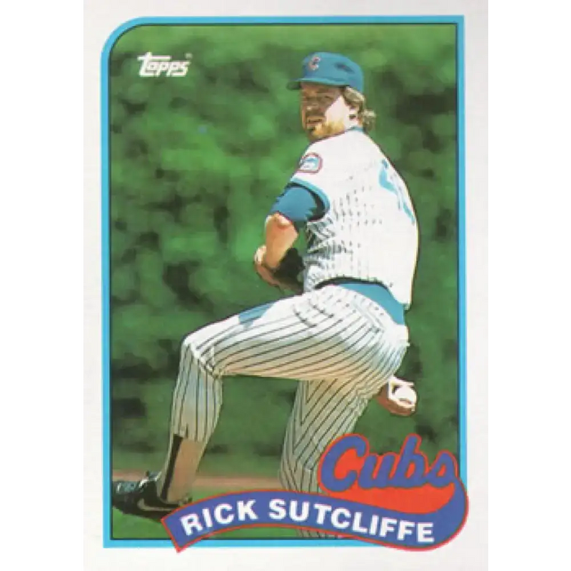 1989 Topps #520 Rick Sutcliffe NM-MT Chicago Cubs Baseball Card - Baseball Card Single