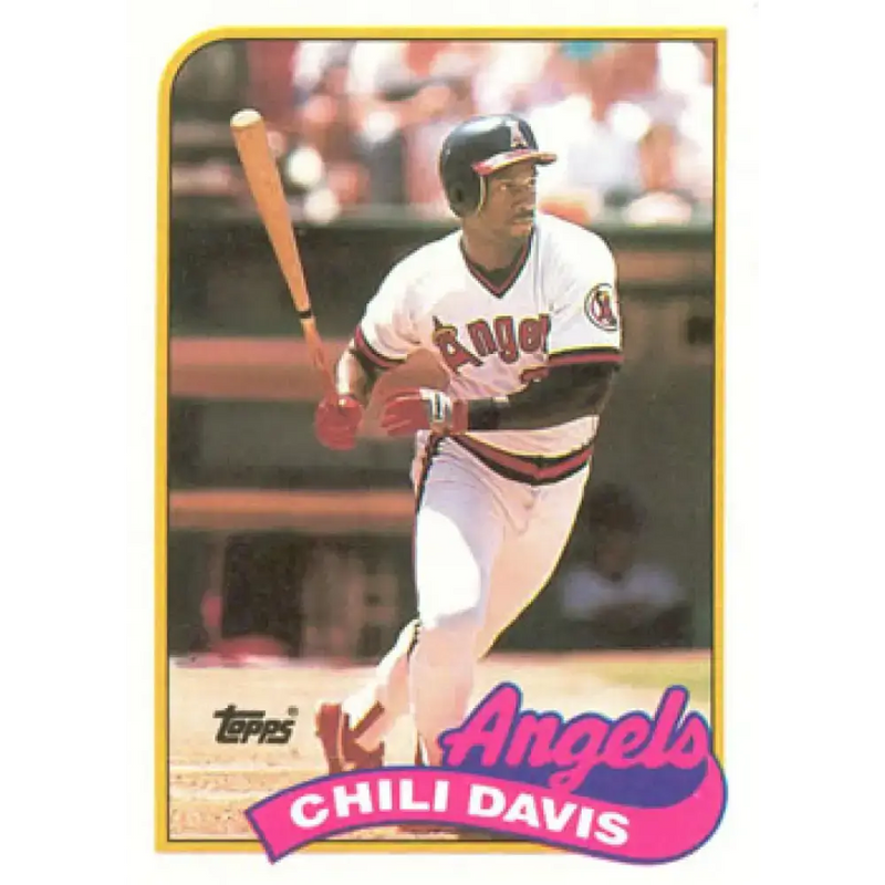 1989 Topps #525 Chili Davis NM-MT California Angels Baseball Card - Baseball Card Single
