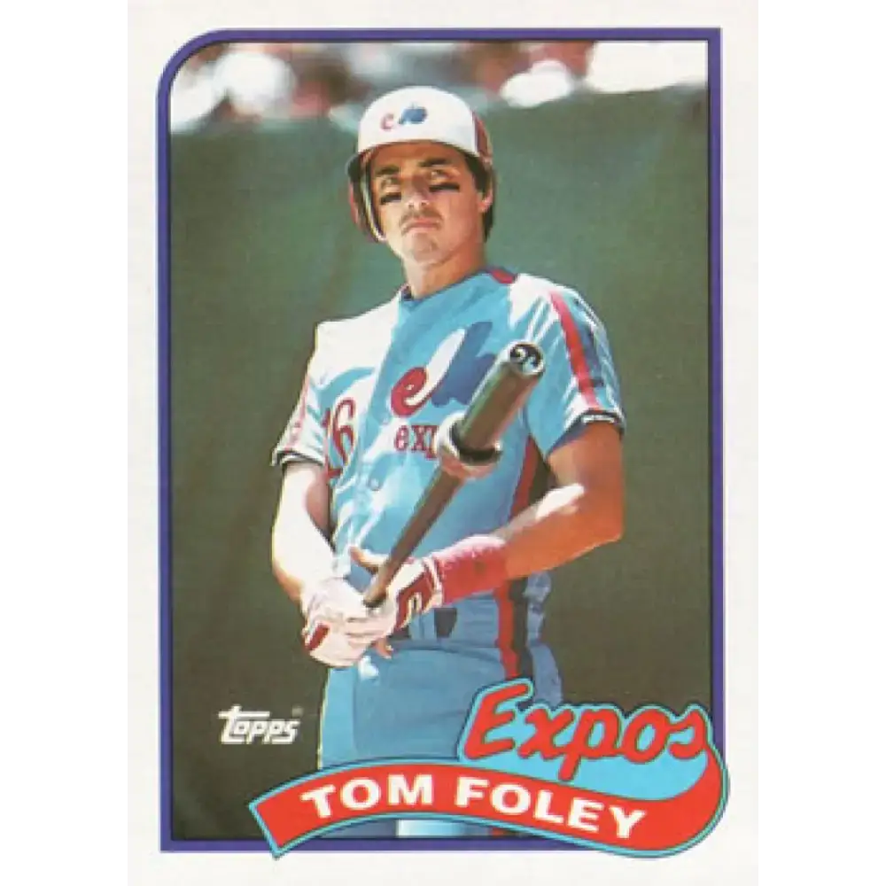 1989 Topps #529 Tom Foley NM-MT Montreal Expos Baseball Card - Baseball Card Single