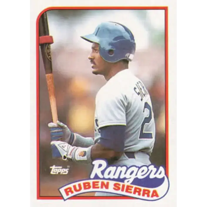 1989 Topps #53 Ruben Sierra NM-MT Texas Rangers Baseball Card - Baseball Card Single