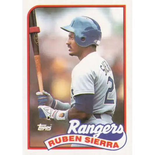 1989 Topps #53 Ruben Sierra NM-MT Texas Rangers Baseball Card - Baseball Card Single