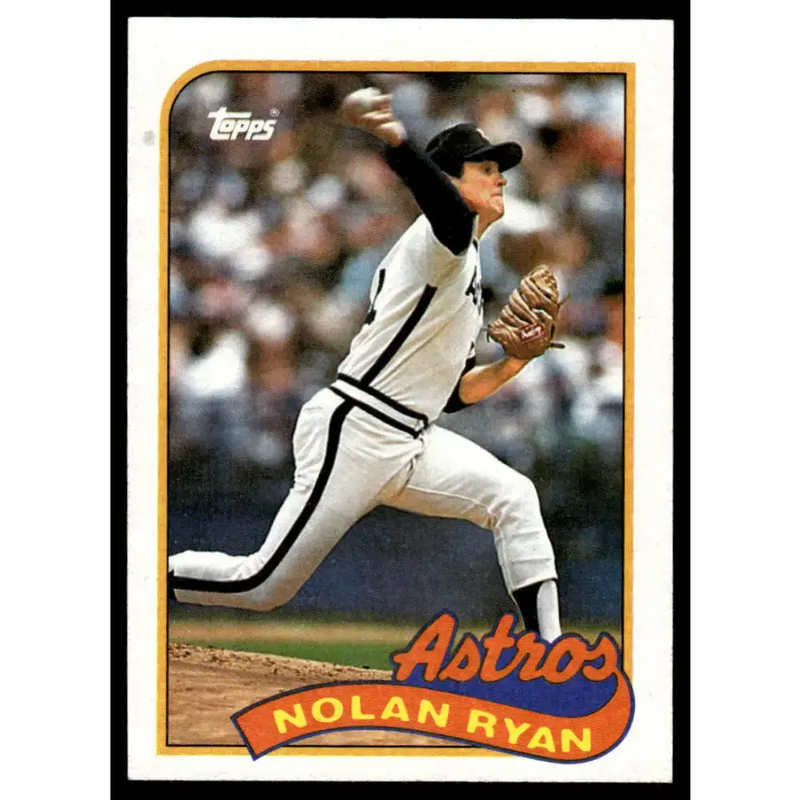 1989 Topps #530 Nolan Ryan EX/NM Houston Astros Baseball Card - Baseball Card Single