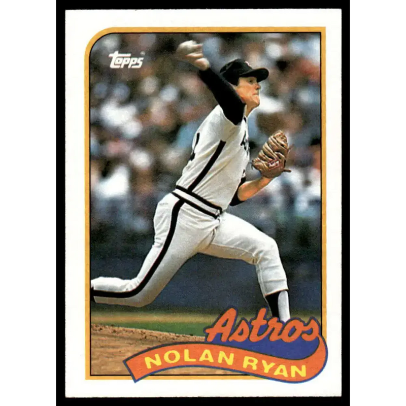 1989 Topps #530 Nolan Ryan EX/NM Houston Astros Baseball Card - Baseball Card Single
