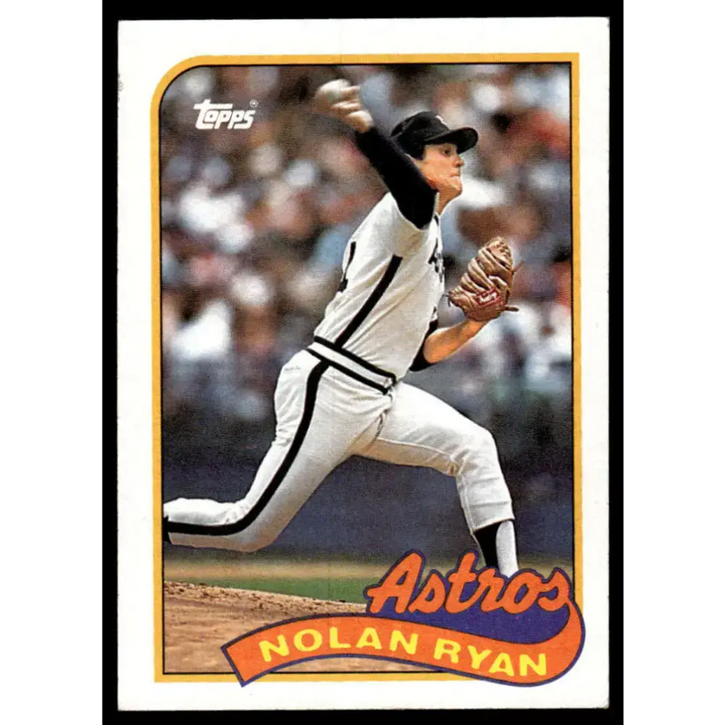 1989 Topps #530 Nolan Ryan EX/NM Houston Astros Baseball Card - Baseball Card Single