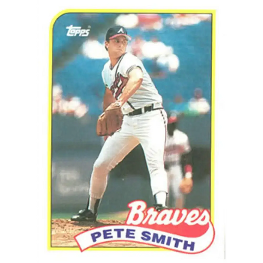 1989 Topps #537 Pete Smith NM-MT Atlanta Braves Baseball Card - Baseball Card Single