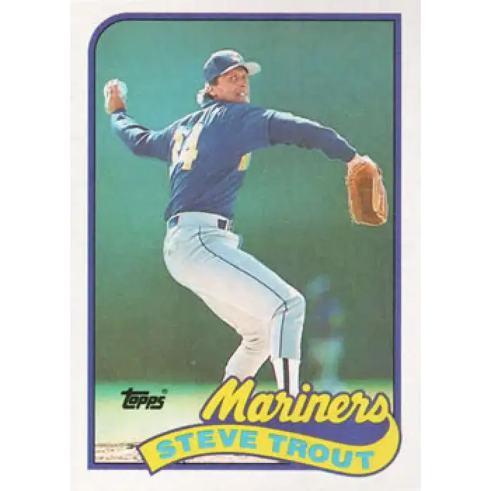 1989 Topps #54 Steve Trout NM-MT Seattle Mariners Baseball Card - Baseball Card Single