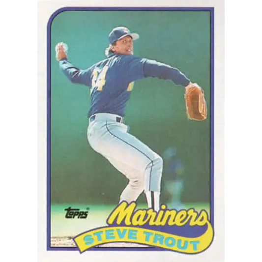 1989 Topps #54 Steve Trout NM-MT Seattle Mariners Baseball Card - Baseball Card Single