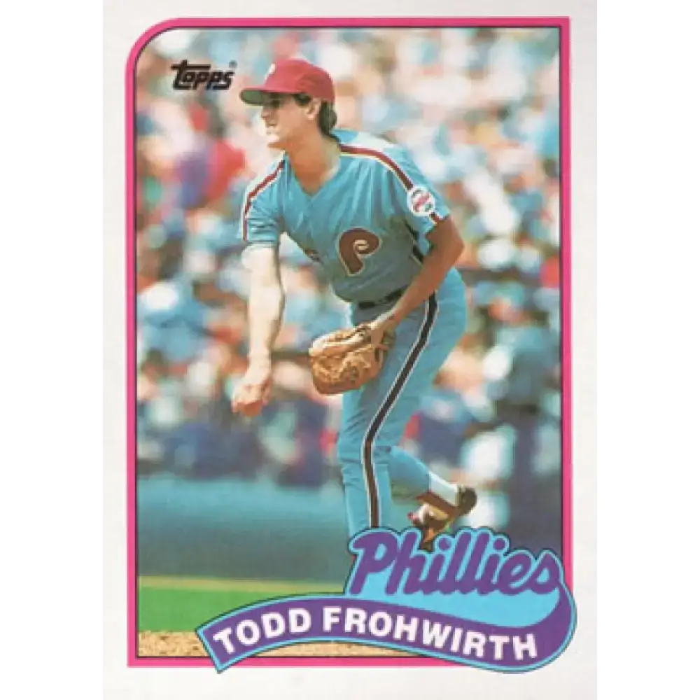 1989 Topps #542 Todd Frohwirth NM-MT Philadelphia Phillies Baseball Card - Baseball Card Single