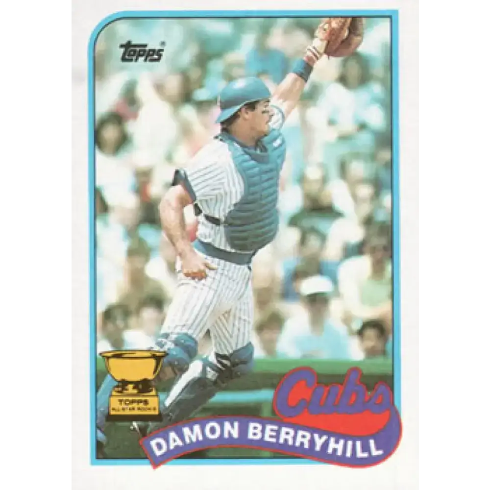 1989 Topps #543 Damon Berryhill NM-MT Chicago Cubs Baseball Card - Baseball Card Single
