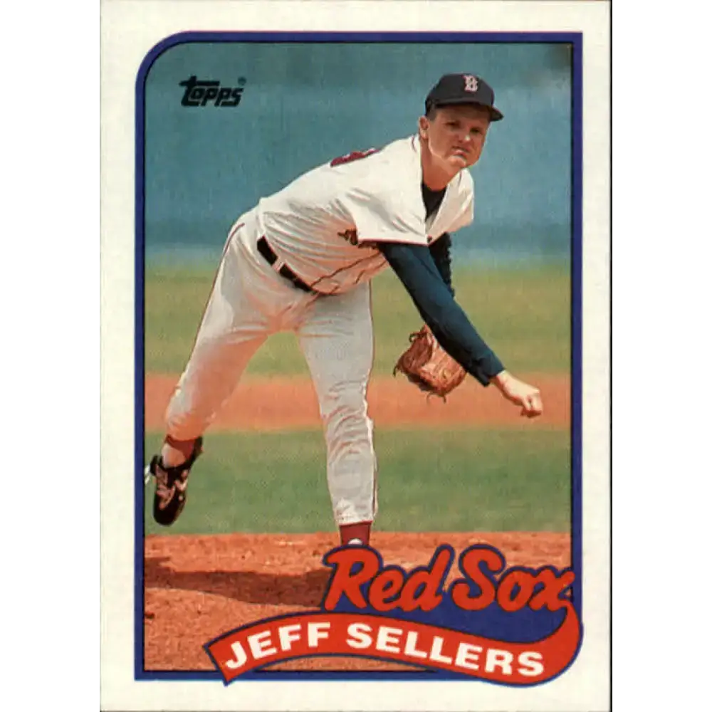 1989 Topps #544 Jeff Sellers NM-MT Boston Red Sox Baseball Card - Baseball Card Single