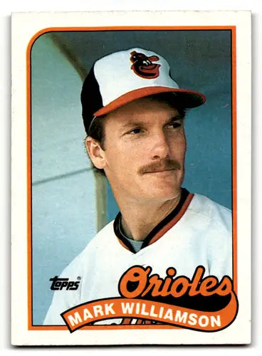 1989 Topps Mark Williamson baseball card with original gloss Orioles ID:63782