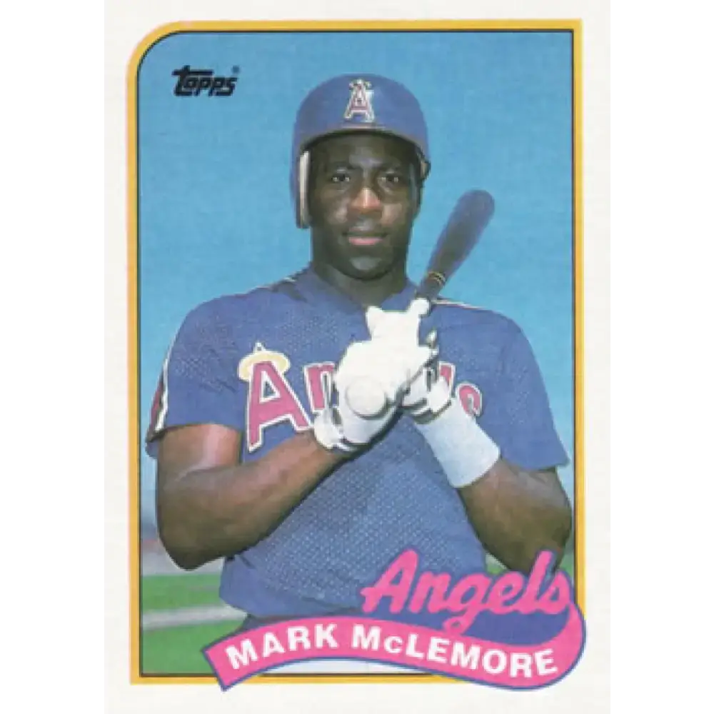 1989 Topps #547 Mark McLemore NM-MT California Angels Baseball Card - Baseball Card Single