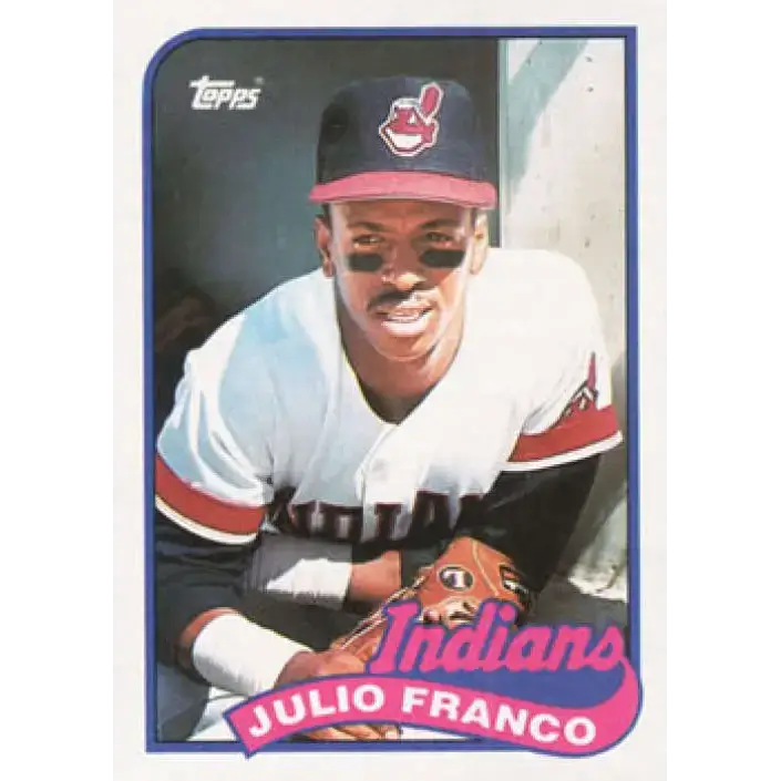 1989 Topps #55 Julio Franco NM-MT Cleveland Indians Baseball Card - Baseball Card Single