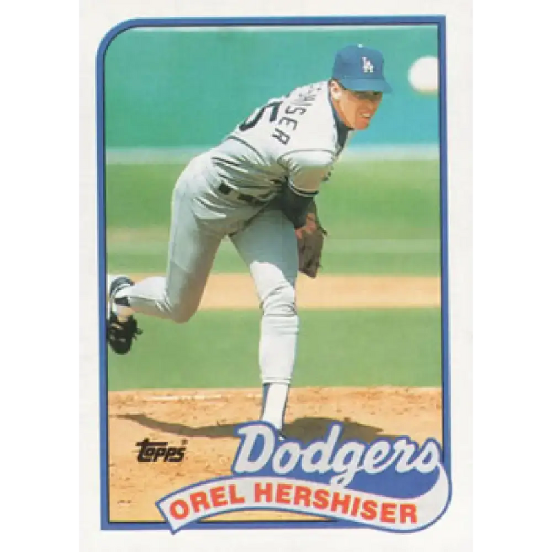 1989 Topps #550 Orel Hershiser NM-MT Los Angeles Dodgers Baseball Card - Baseball Card Single