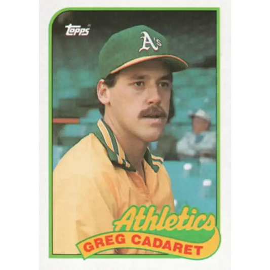 1989 Topps #552 Greg Cadaret NM-MT Oakland Athletics Baseball Card - Baseball Card Single