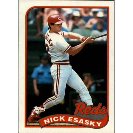 1989 Topps #554 Nick Esasky NM-MT Cincinnati Reds Baseball Card - Baseball Card Single