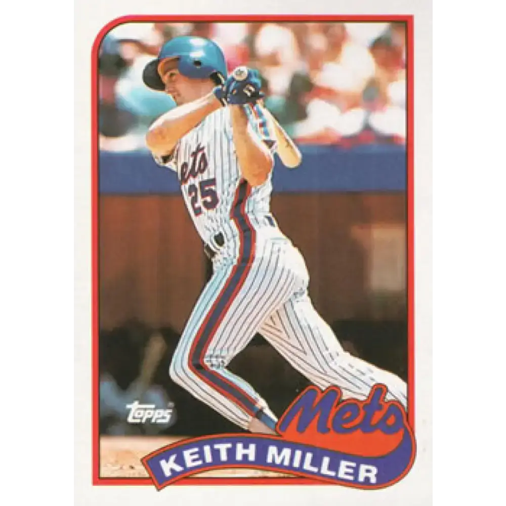 1989 Topps #557 Keith Miller NM-MT New York Mets Baseball Card - Baseball Card Single