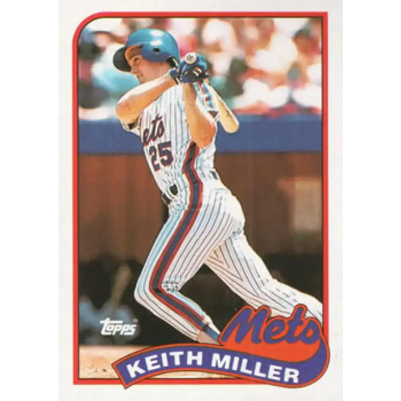 1989 Topps #557 Keith Miller NM-MT New York Mets Baseball Card - Baseball Card Single