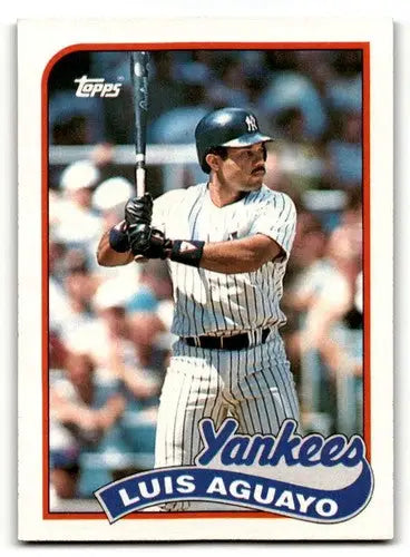 1989 Topps #561 Luis Aguayo New York Yankees Baseball Cards EX/NM ID:61565 - Baseball Card Single