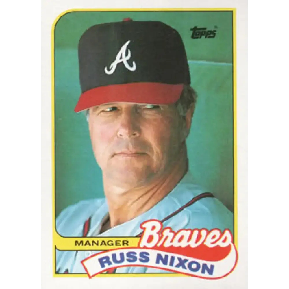 1989 Topps #564 Russ Nixon MG NM-MT Atlanta Braves Baseball Card - Baseball Card Single