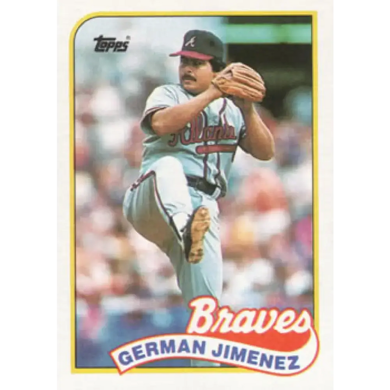 1989 Topps #569 German Jimenez NM-MT RC Rookie Atlanta Braves Baseball Card - Baseball Card Single