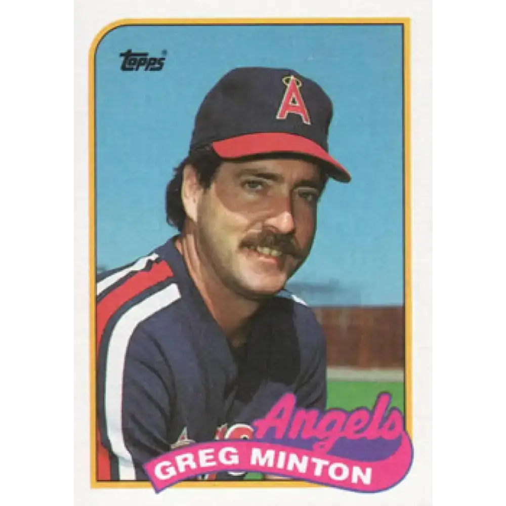 1989 Topps #576 Greg Minton NM-MT California Angels Baseball Card - Baseball Card Single