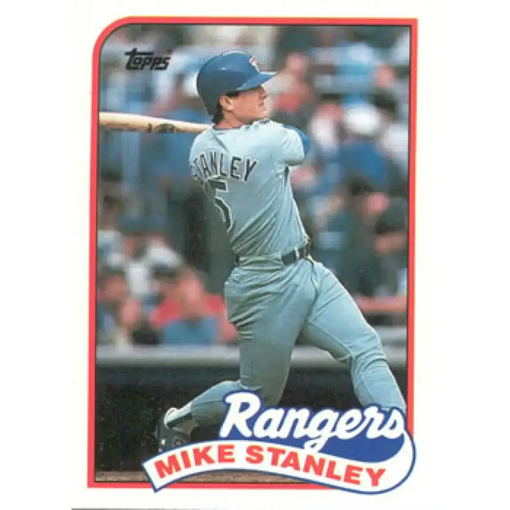 1989 Topps #587 Mike Stanley NM-MT Texas Rangers Baseball Card - Baseball Card Single