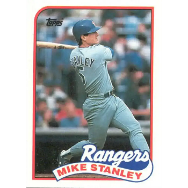 1989 Topps #587 Mike Stanley NM-MT Texas Rangers Baseball Card - Baseball Card Single