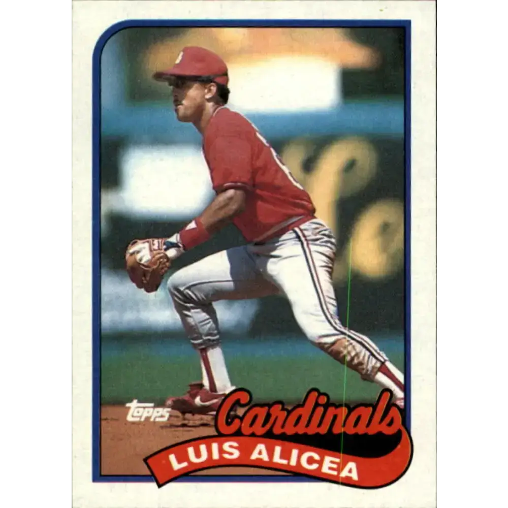 1989 Topps #588 Luis Alicea NM-MT RC Rookie St. Louis Cardinals Baseball Card - Baseball Card Single