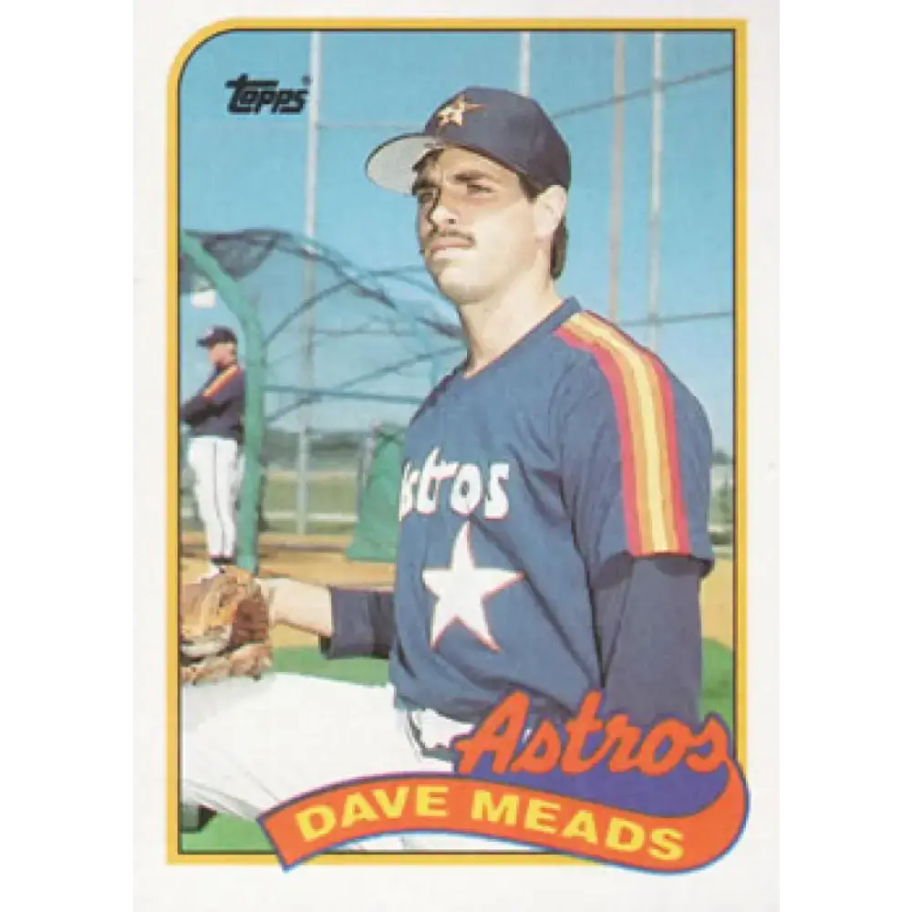 1989 Topps #589 Dave Meads NM-MT Houston Astros Baseball Card - Baseball Card Single
