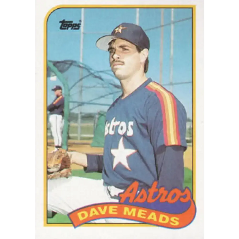 1989 Topps #589 Dave Meads NM-MT Houston Astros Baseball Card - Baseball Card Single