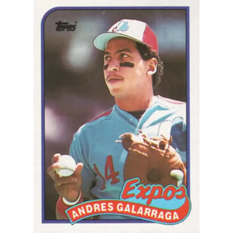 1989 Topps #590 Andres Galarraga NM-MT Montreal Expos Baseball Card - Baseball Card Single