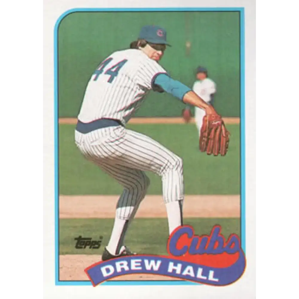 1989 Topps #593 Drew Hall NM-MT Chicago Cubs Baseball Card - Baseball Card Single