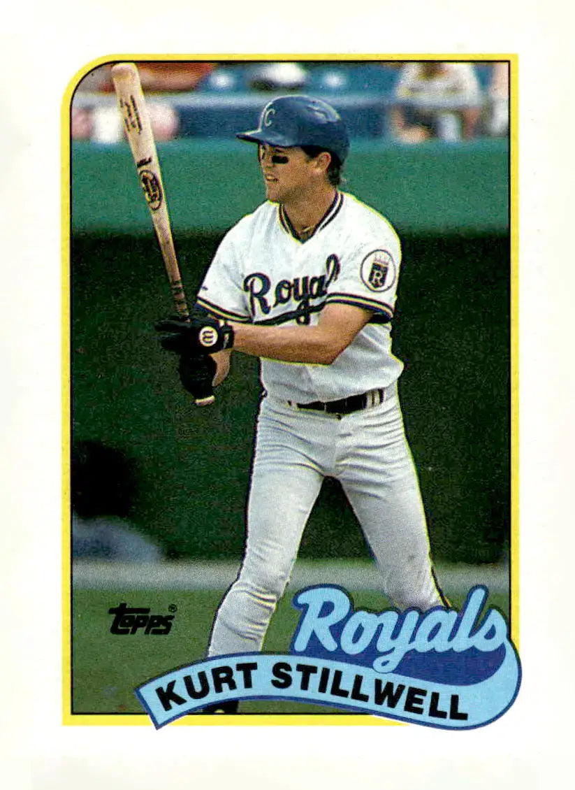1989 Topps #596b Kurt Stillwell Yellow overprint on name on front - Baseball Card Single