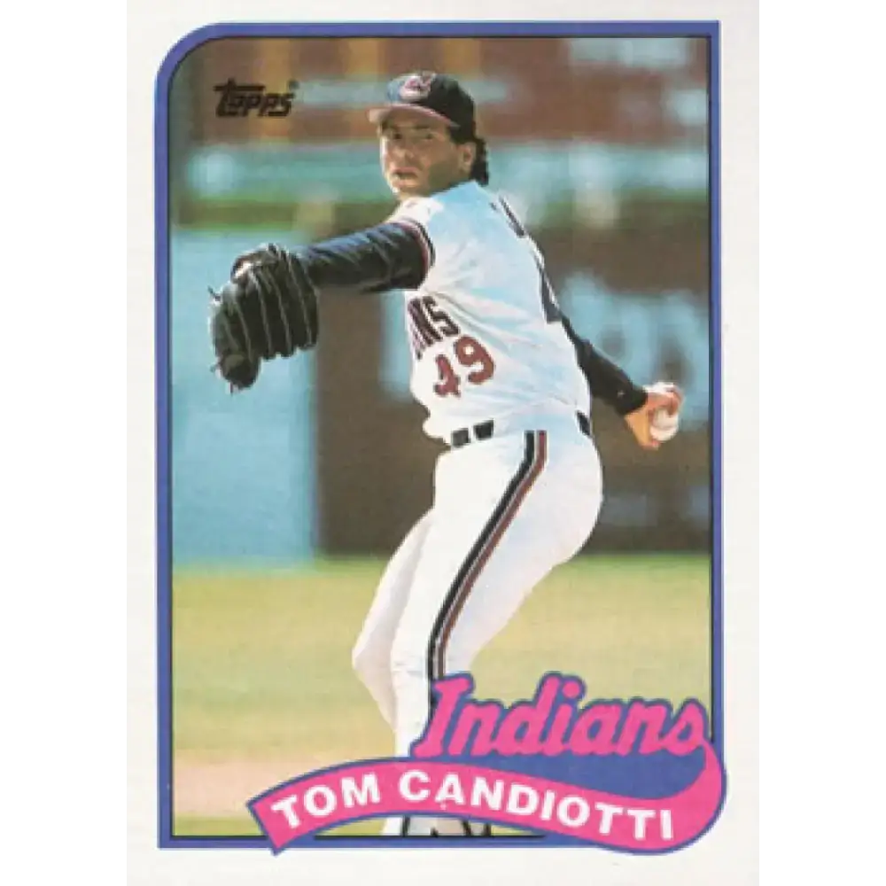 1989 Topps #599 Tom Candiotti NM-MT Cleveland Indians Baseball Card - Baseball Card Single