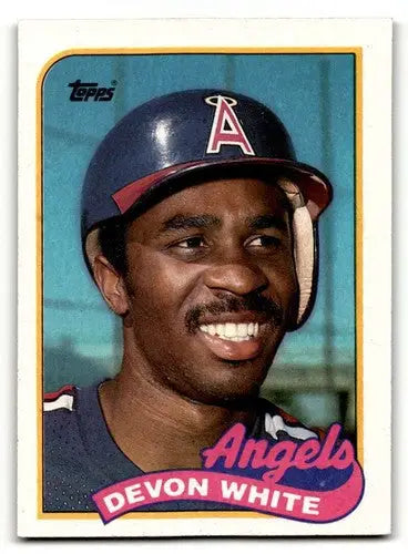 1989 Topps #602 Devon White California Angels Baseball Cards EX/NM ID:53793 - Baseball Card Single