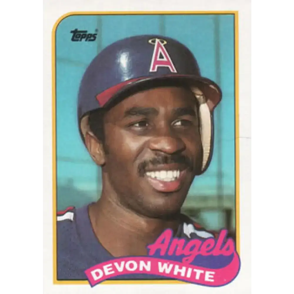 1989 Topps #602 Devon White NM-MT California Angels Baseball Card - Baseball Card Single