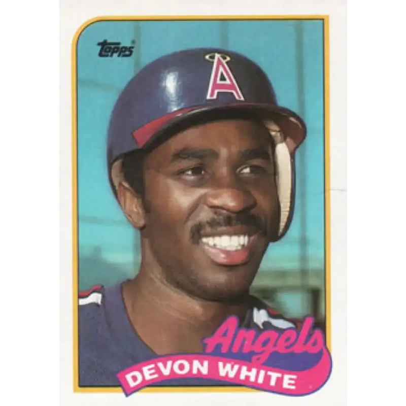 1989 Topps #602 Devon White NM-MT California Angels Baseball Card - Baseball Card Single