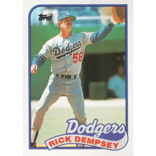 1989 Topps #606 Rick Dempsey NM-MT Los Angeles Dodgers Baseball Card - Baseball Card Single