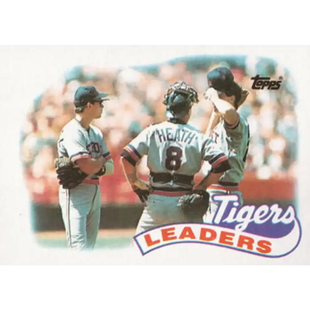 1989 Topps #609 Frank Tanana/Mike Heath/Alan Trammell Detroit Tigers TL NM-MT Detroit Tigers Baseball Card - Baseball