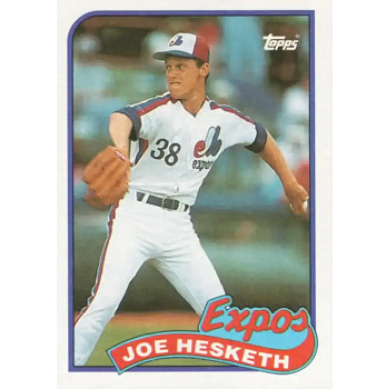 1989 Topps #614 Joe Hesketh NM-MT Montreal Expos Baseball Card - Baseball Card Single