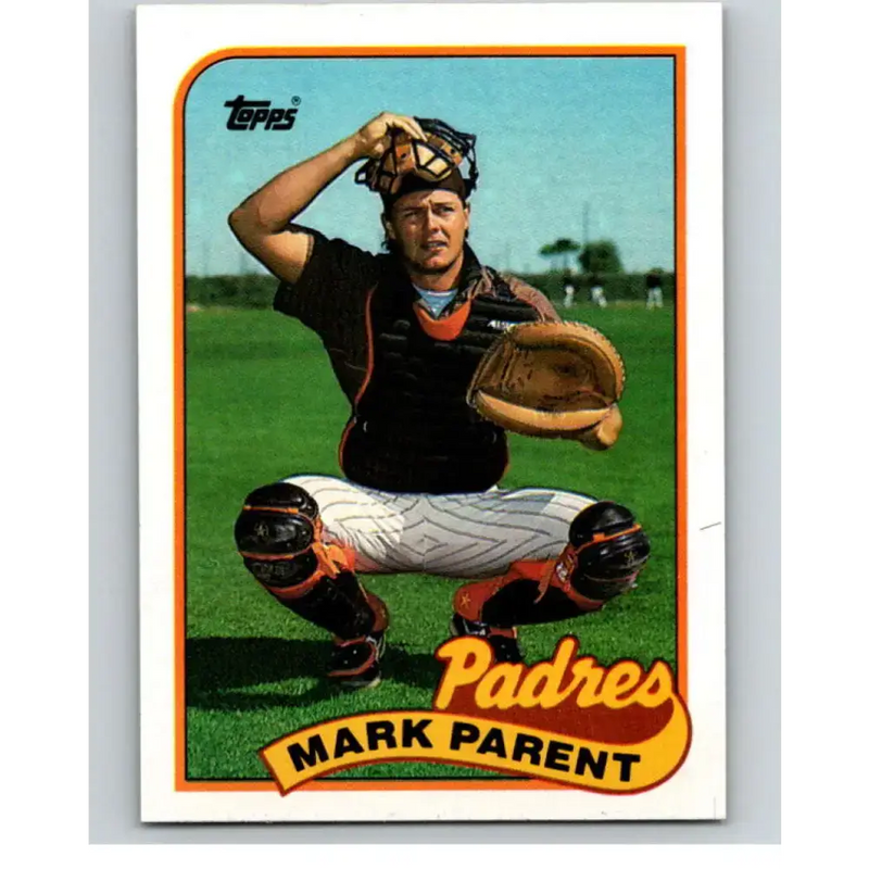 1989 Topps #617 Mark Parent NM-MT RC Rookie San Diego Padres Baseball Card - Baseball Card Single