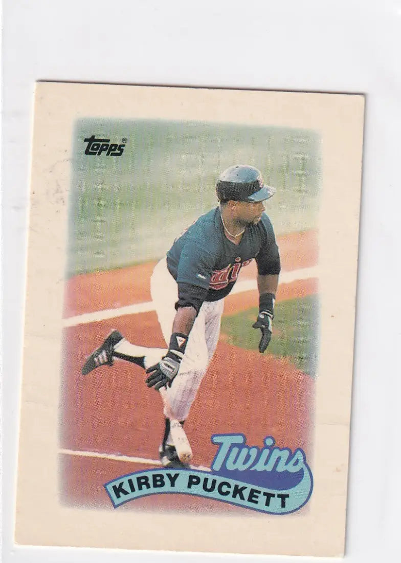 1989 TOPPS #62 KIRBY PUCKETT MINI- MINNESOTA TWINS - Baseball Card Single